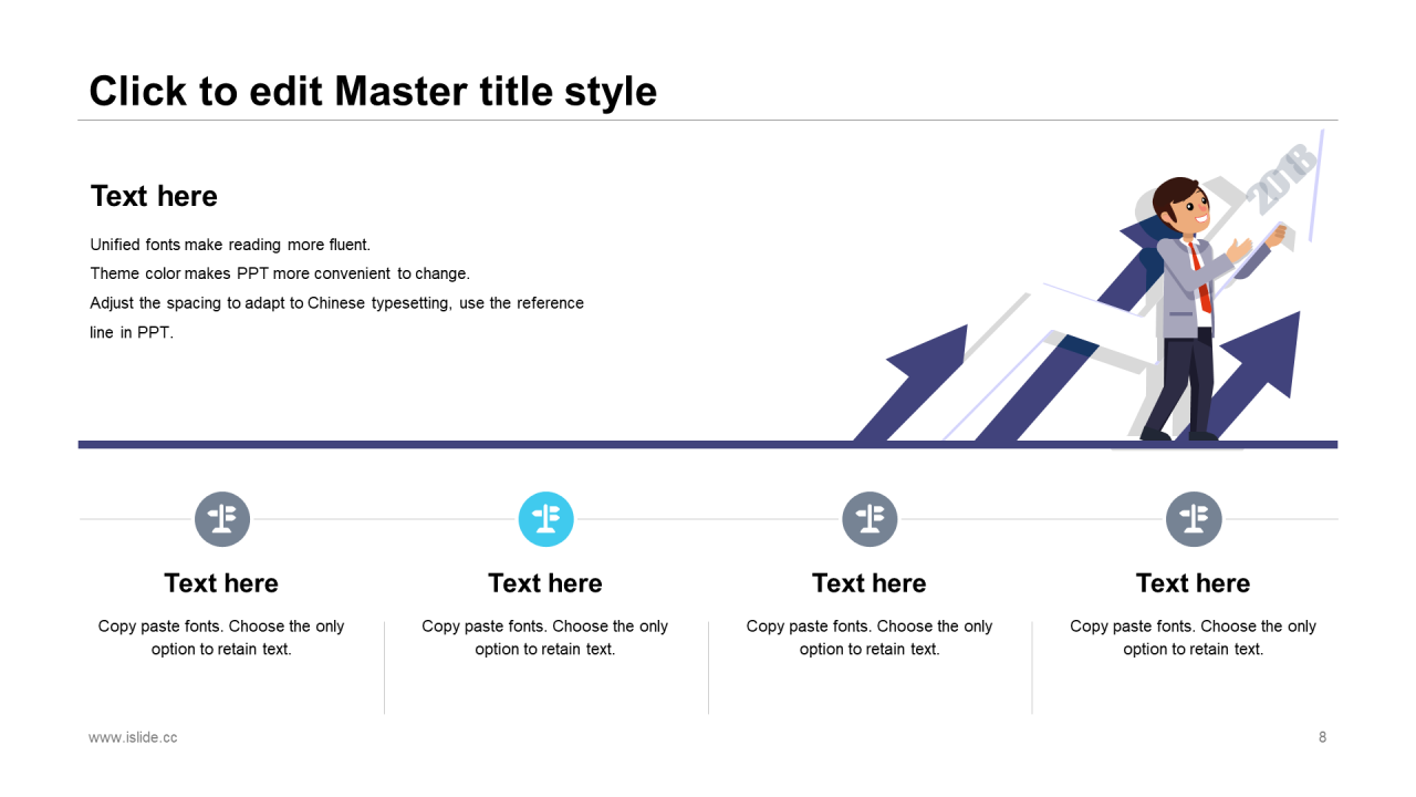 蓝色插画工作总结商业计划书PPT案例