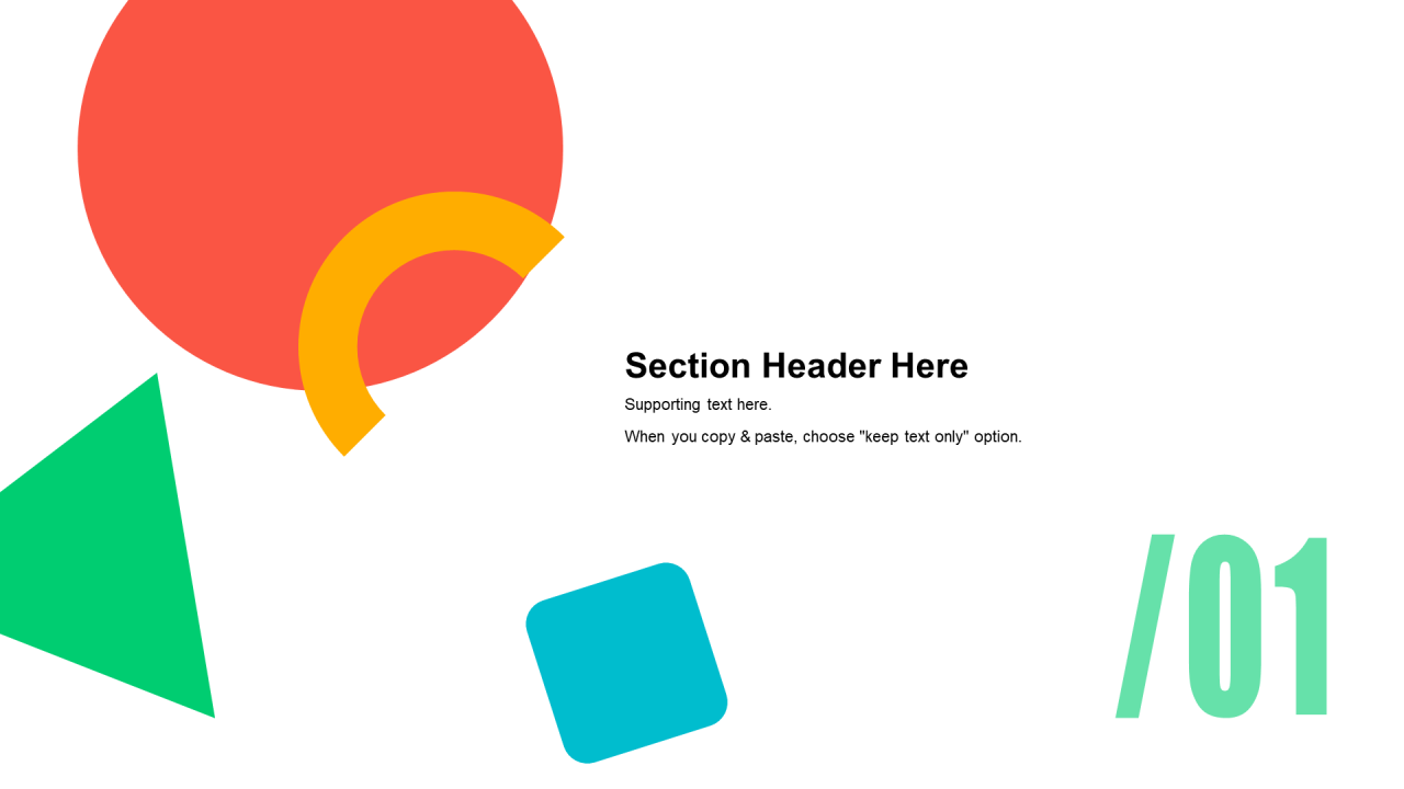 白色简约几何风格企业季度工作汇报PPT素材