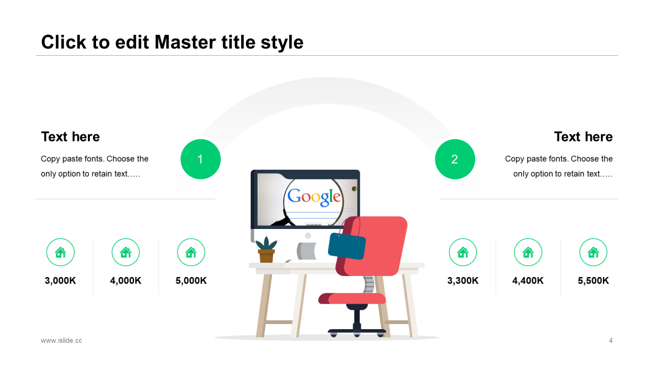白色简约几何风格企业季度工作汇报PPT素材