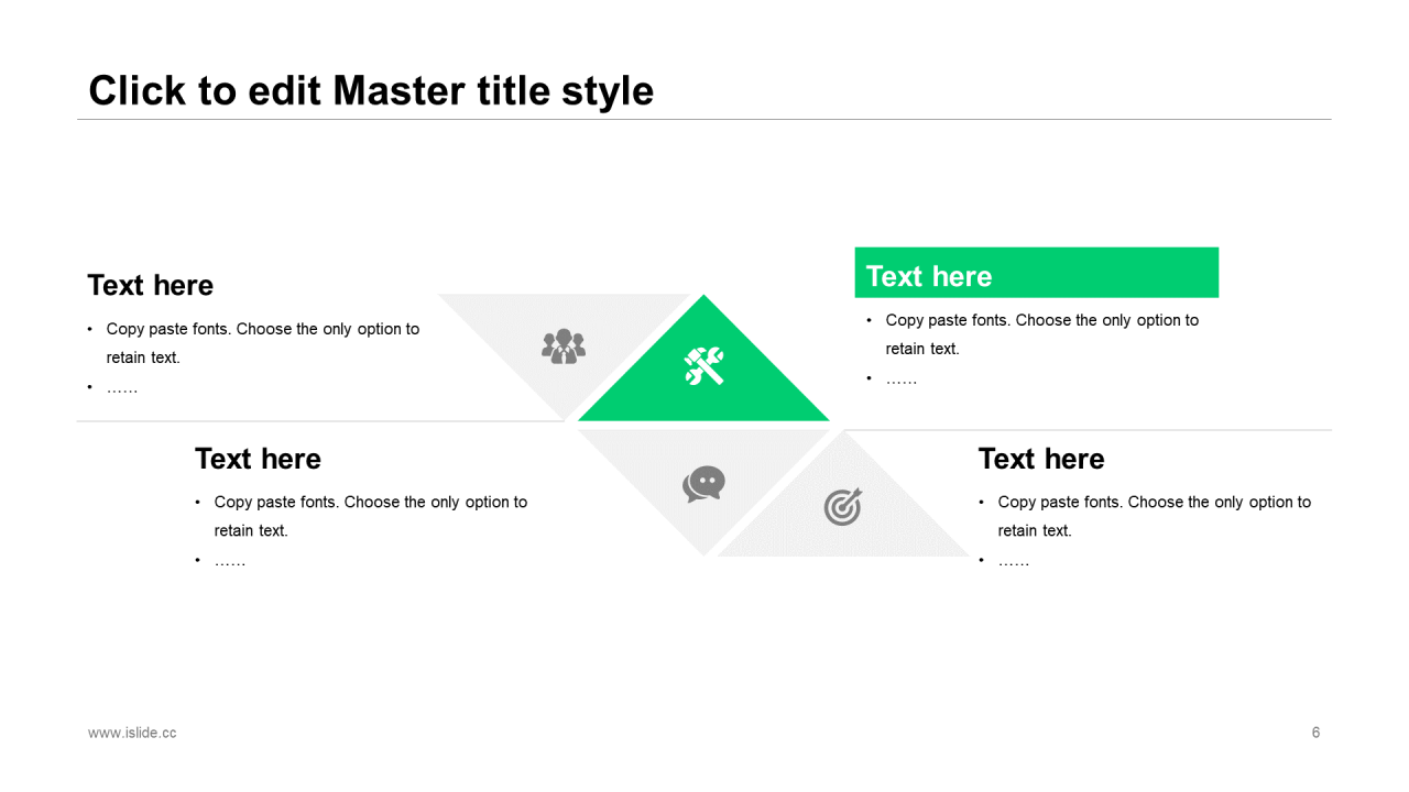 白色简约几何风格企业季度工作汇报PPT素材