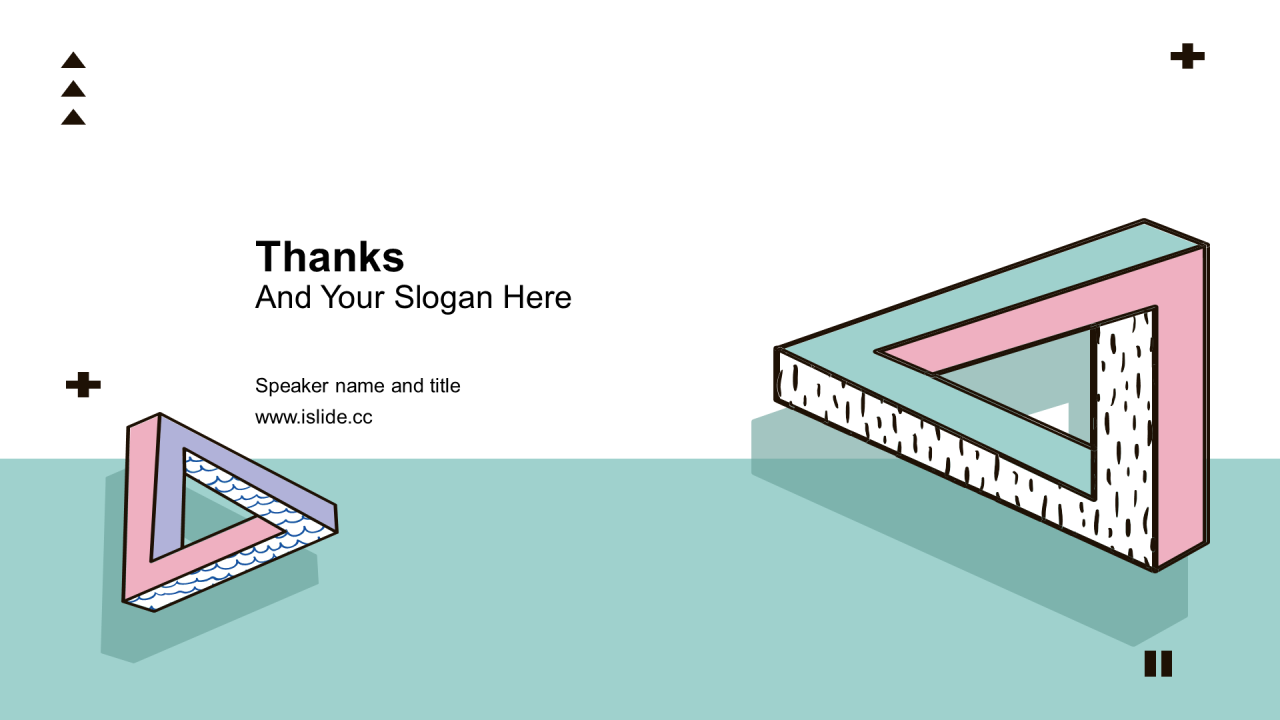 绿色插画风几何个性活动策划PPT素材下载