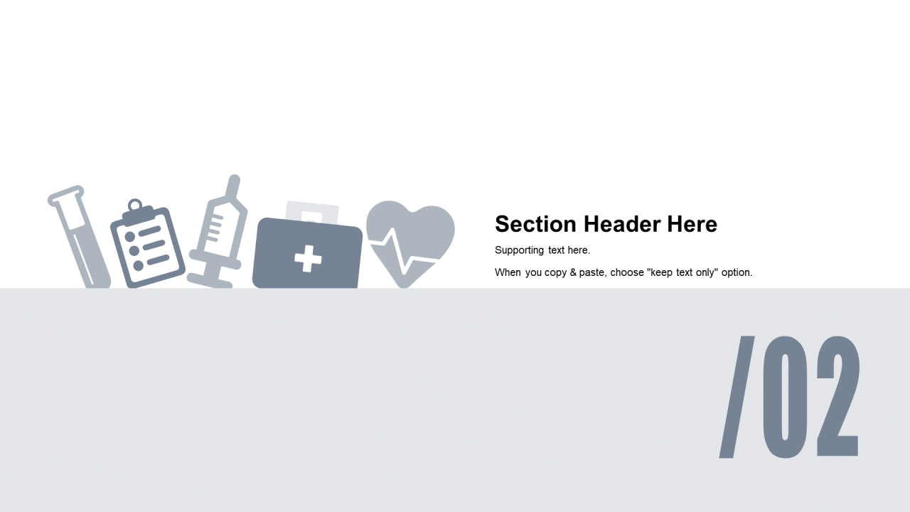 蓝色插画医疗健康工作总结PPT案例