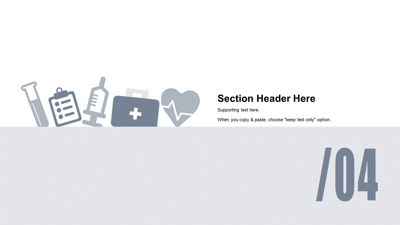 蓝色插画医疗健康工作总结PPT案例