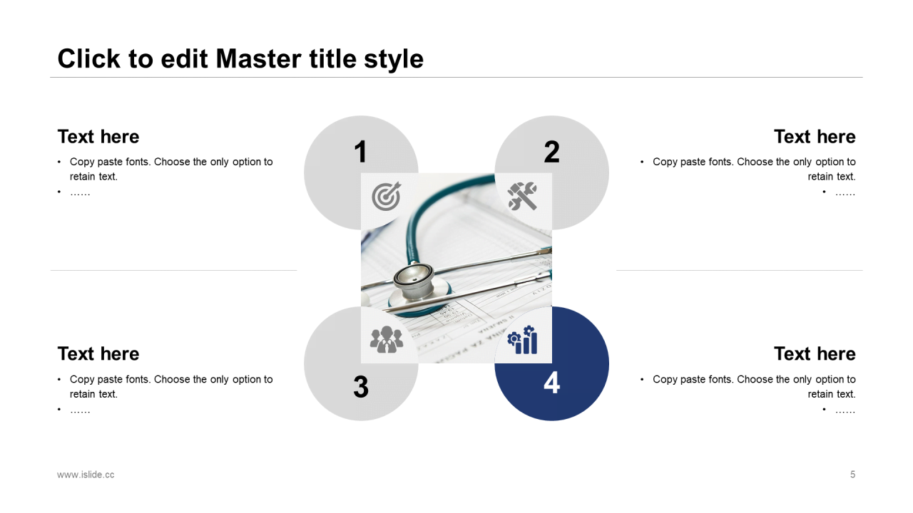 蓝色插画医疗健康工作总结PPT案例