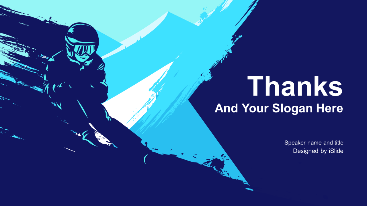 蓝色创意体育运动工作总结PPT案例