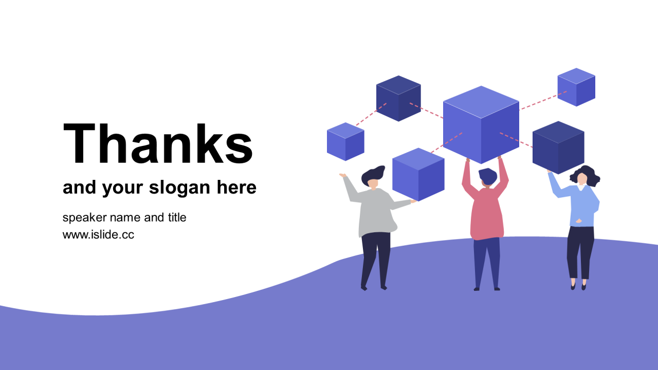 蓝色插画物流快递工作总结PPT案例