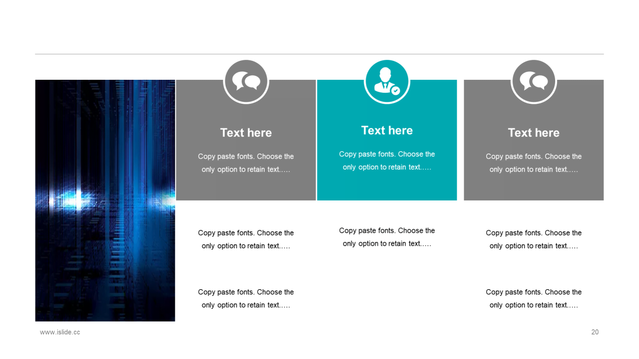 蓝色科技智能工作总结商业计划书PPT案例