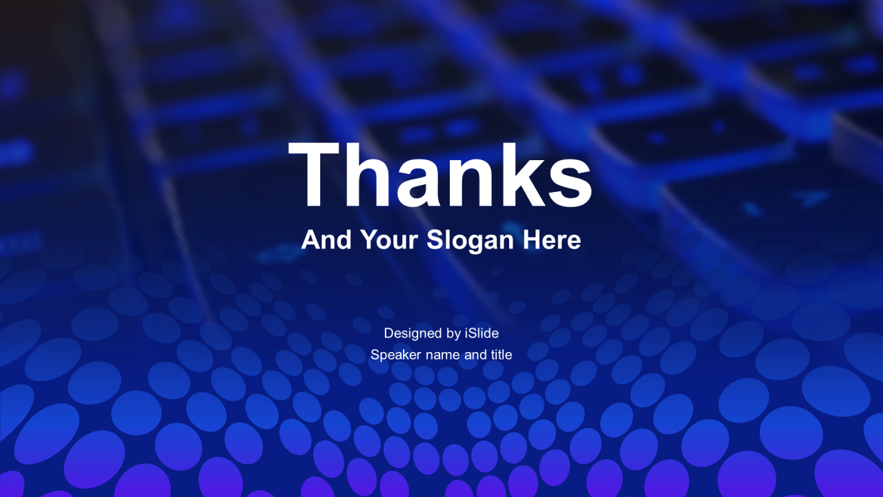 蓝色创意商务科技工作总结PPT案例