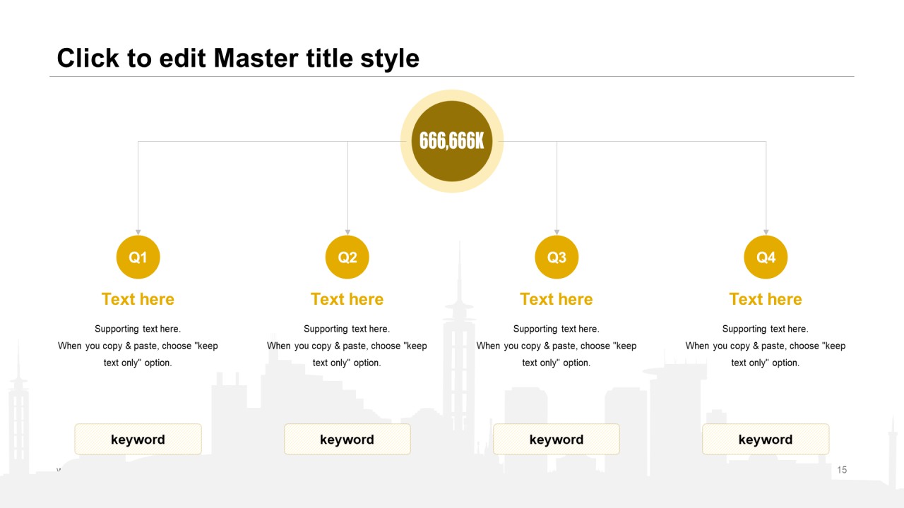 灰色插画极简风商务演讲市场营销PPT素材下载
