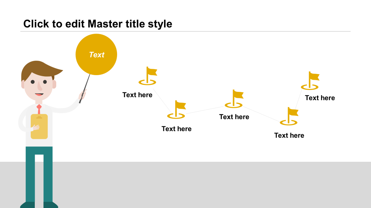 灰色插画极简风商务演讲市场营销PPT素材下载
