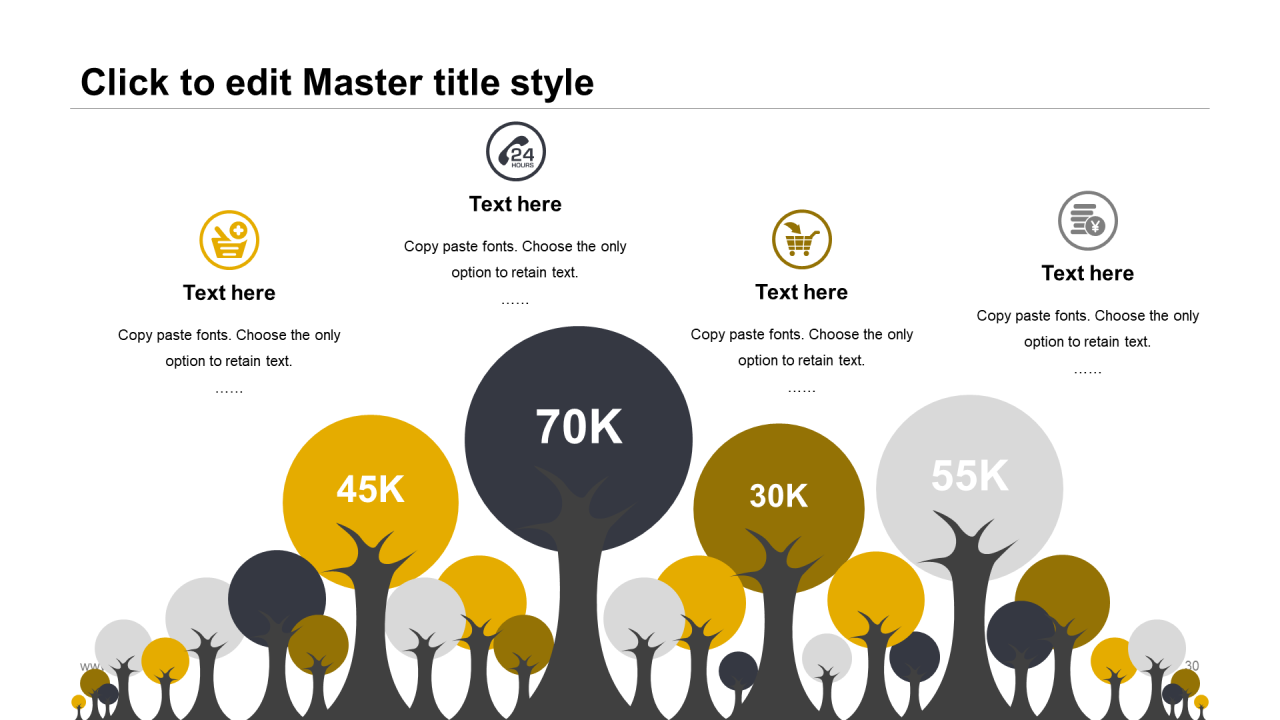 灰色插画极简风商务演讲市场营销PPT素材下载