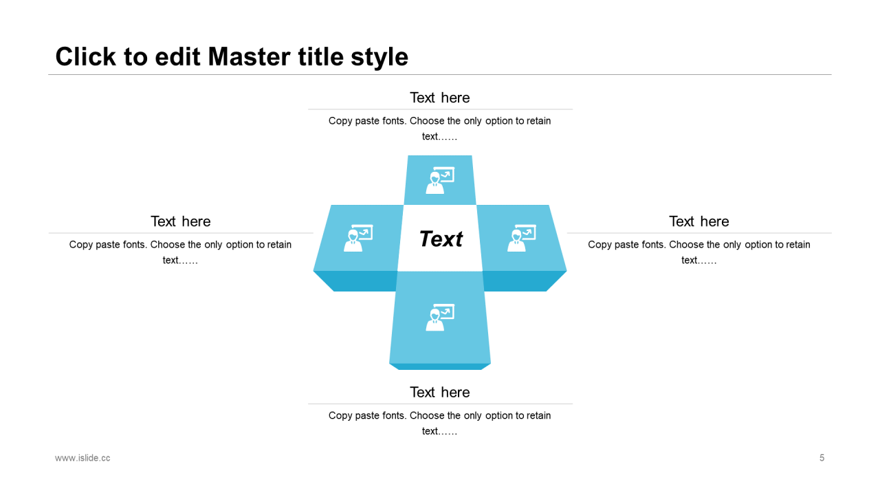 蓝色极简办公插画年终工作汇报PPT模板