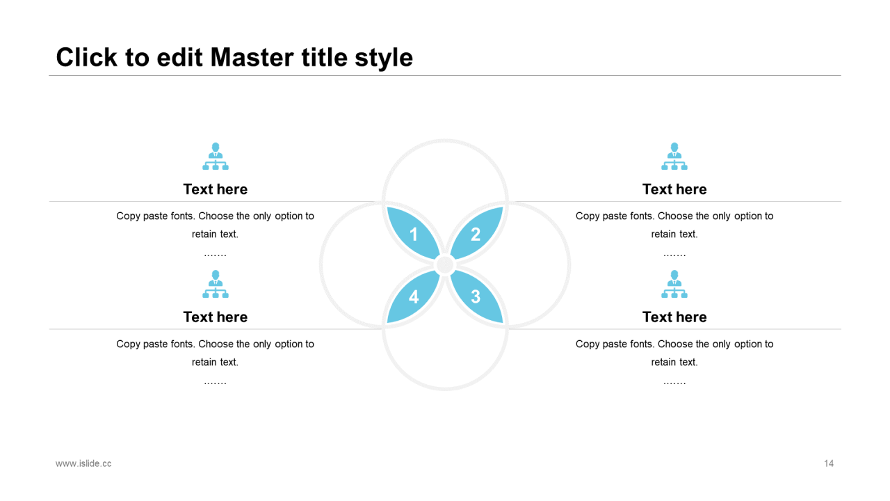 蓝色极简办公插画年终工作汇报PPT模板
