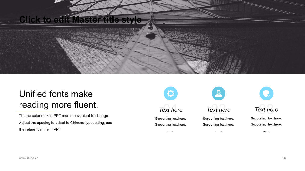 蓝色极简办公插画年终工作汇报PPT模板