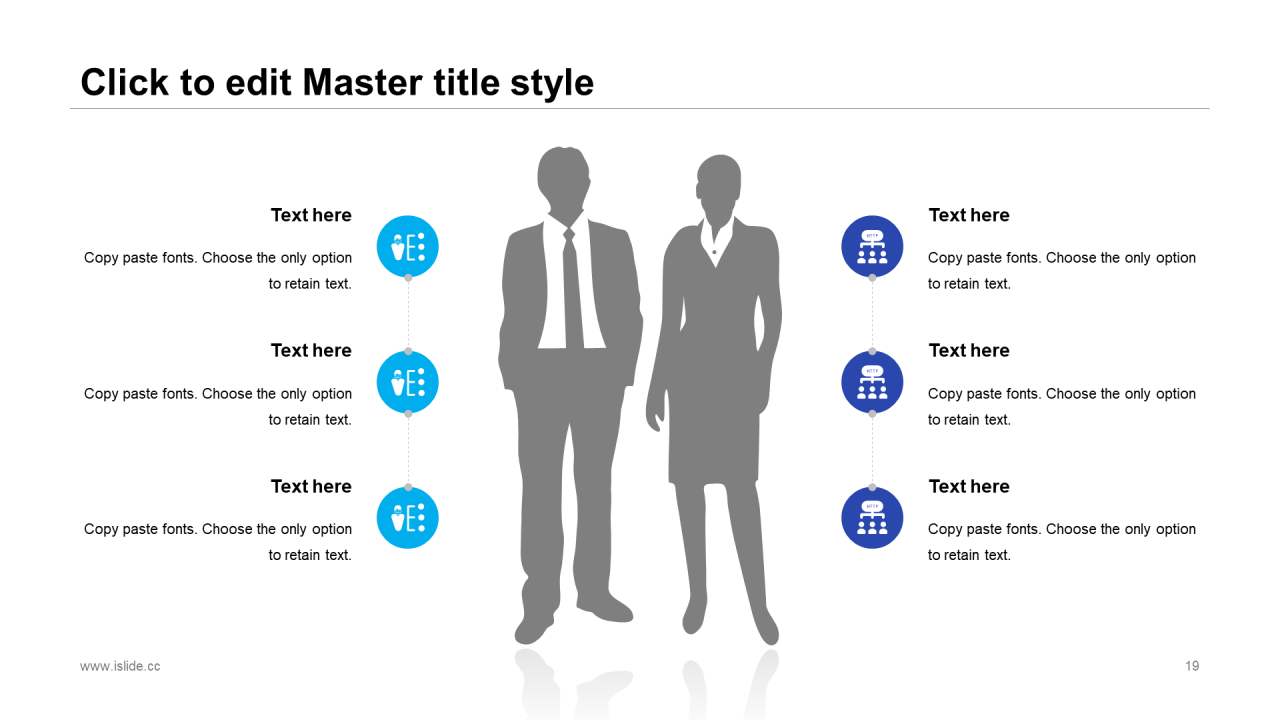 蓝色插画创意年终工作总结商务报告通用PPT模板