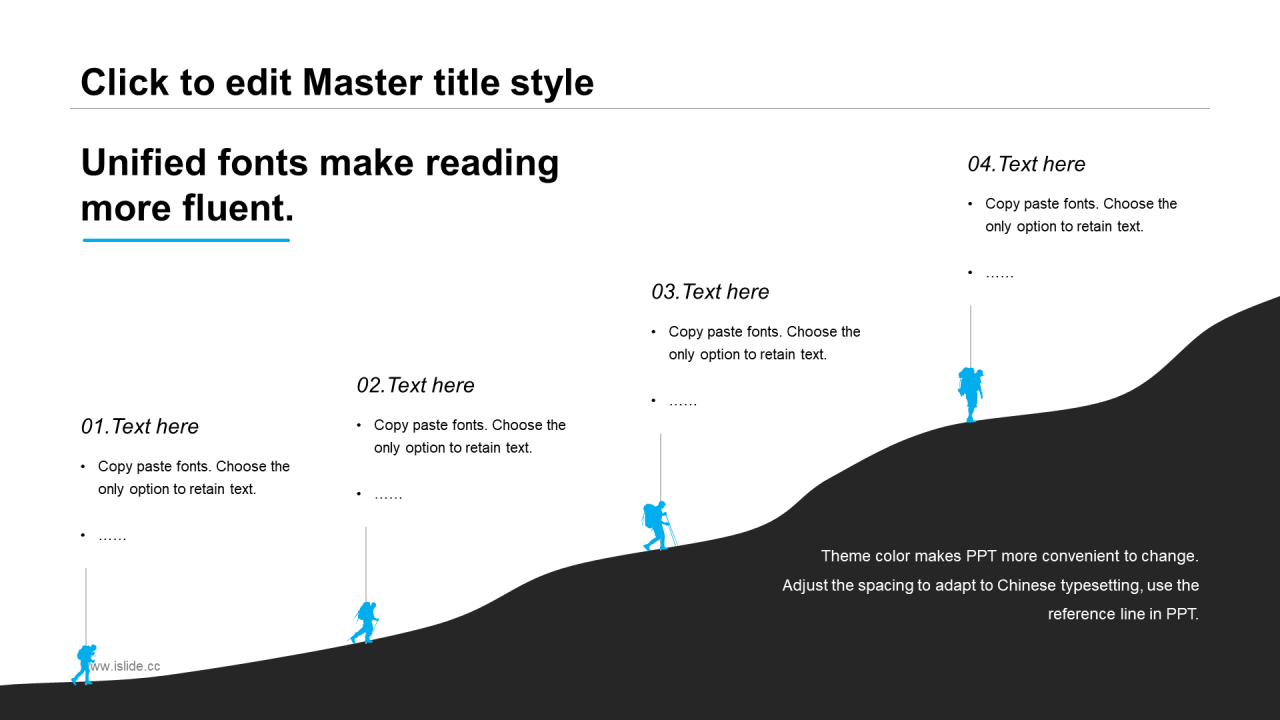 蓝色插画创意年终工作总结商务报告通用PPT模板