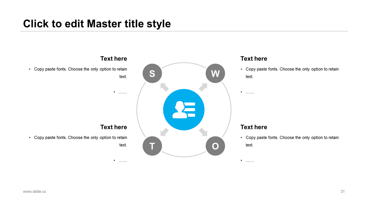 蓝色插画创意年终工作总结商务报告通用PPT模板