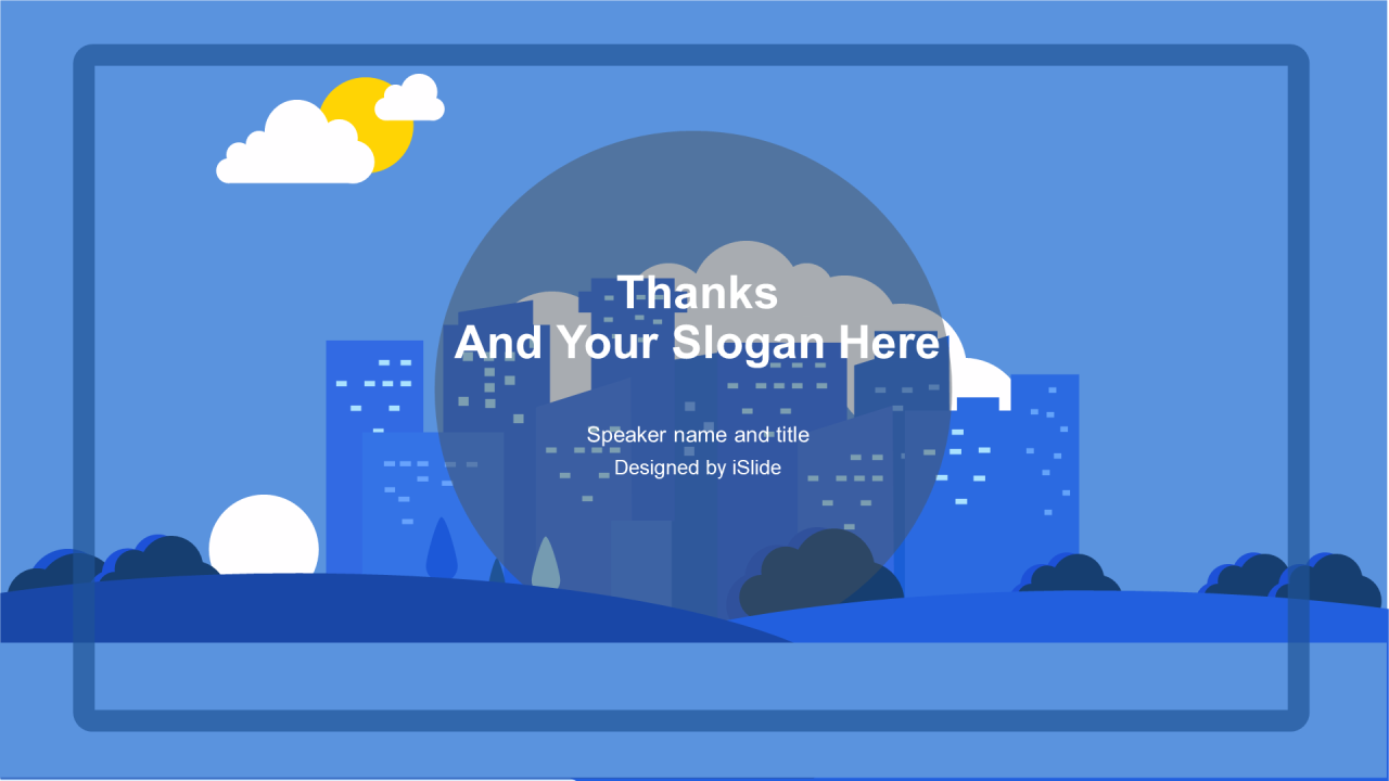 蓝色插画建筑装修商业计划书PPT案例