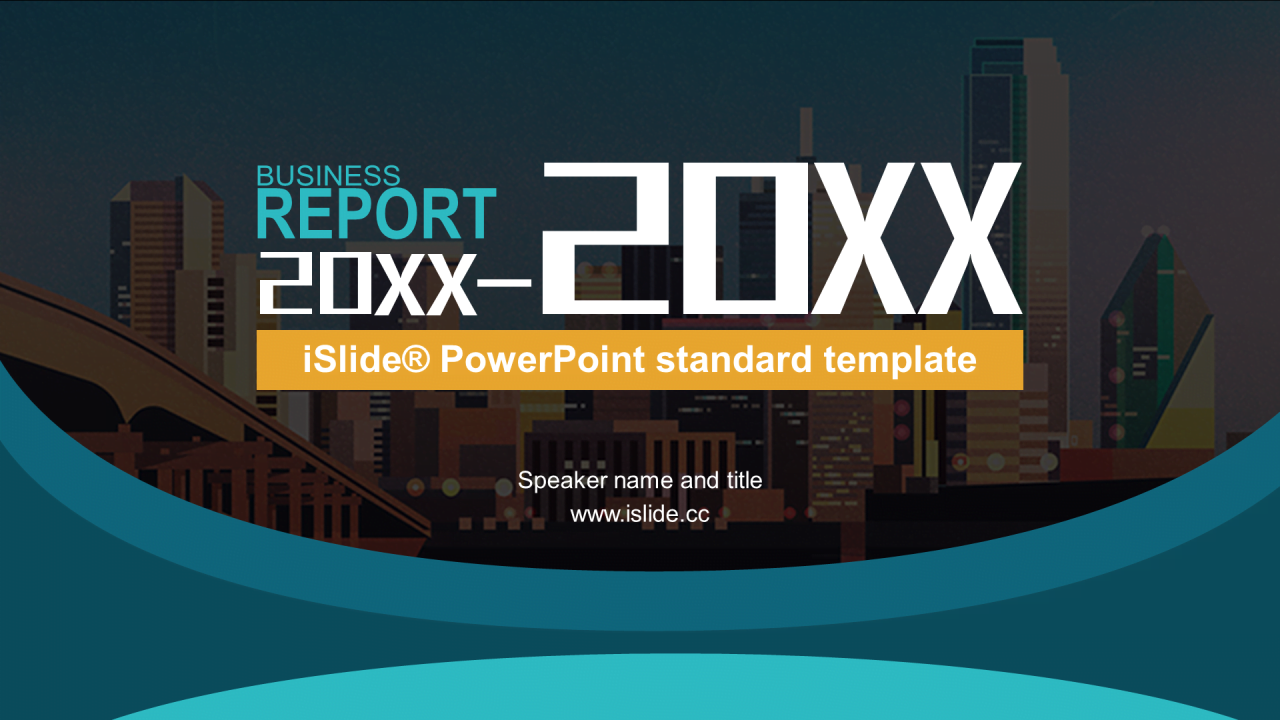 蓝色商务地产金融工作总结PPT案例