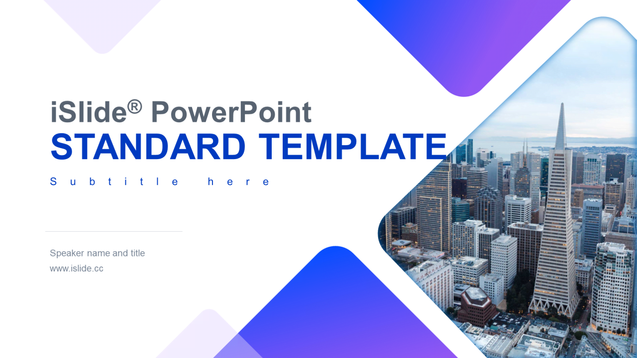 紫色渐变商务几何风年度工作总结PPT模板