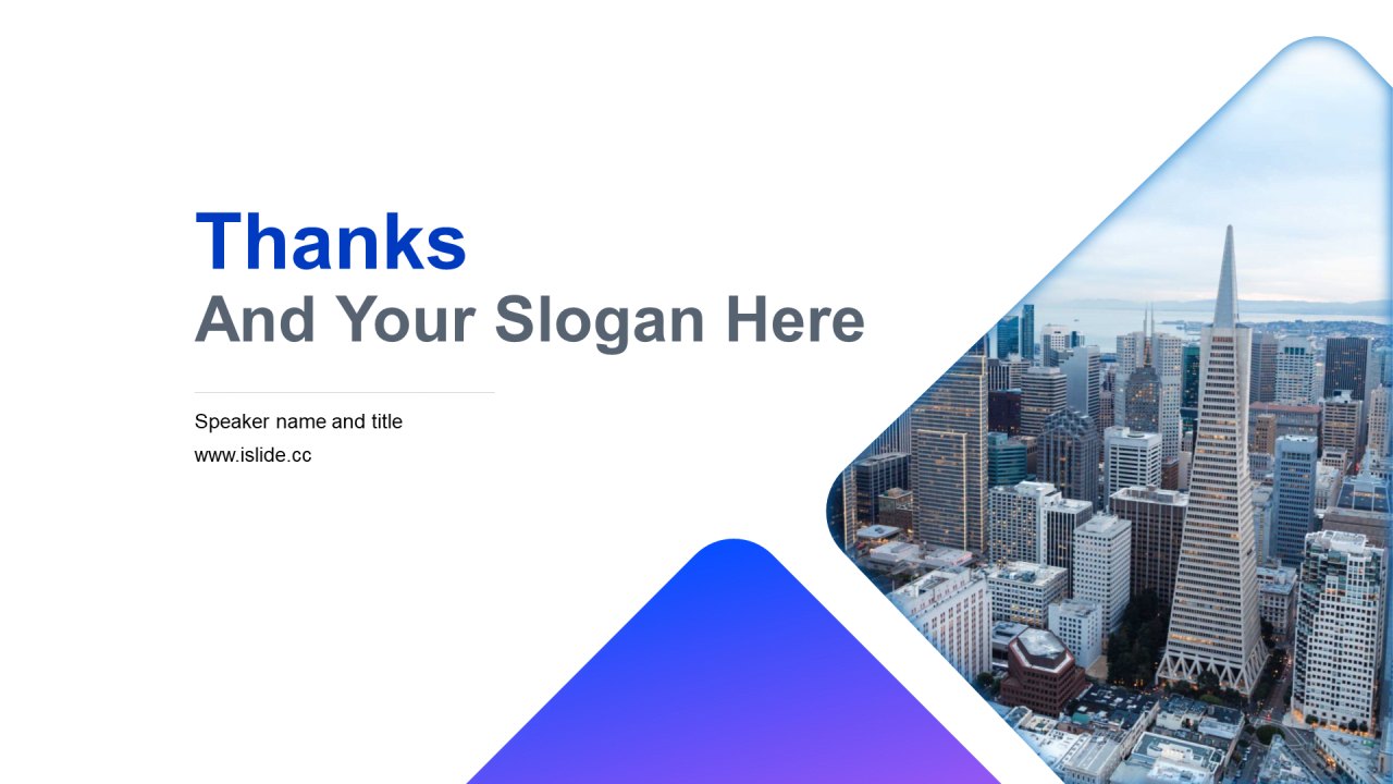 紫色渐变商务几何风年度工作总结PPT模板