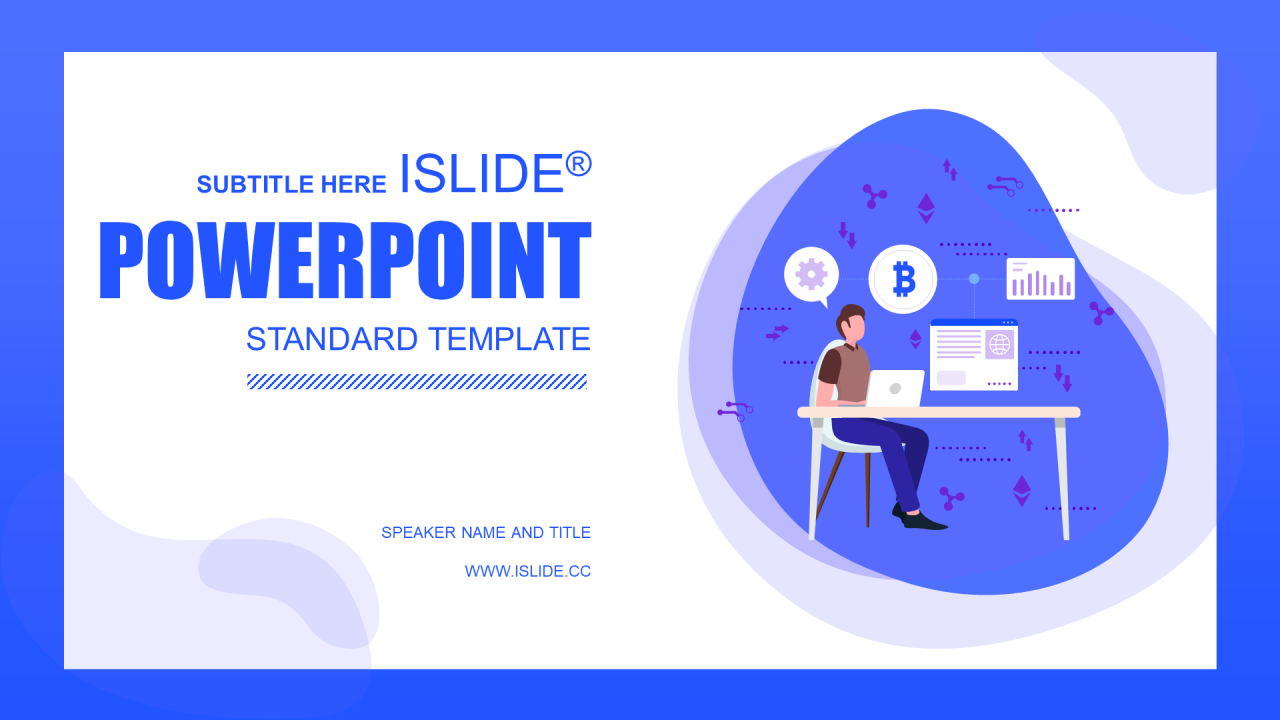 蓝色插画培训课件工作总结PPT案例