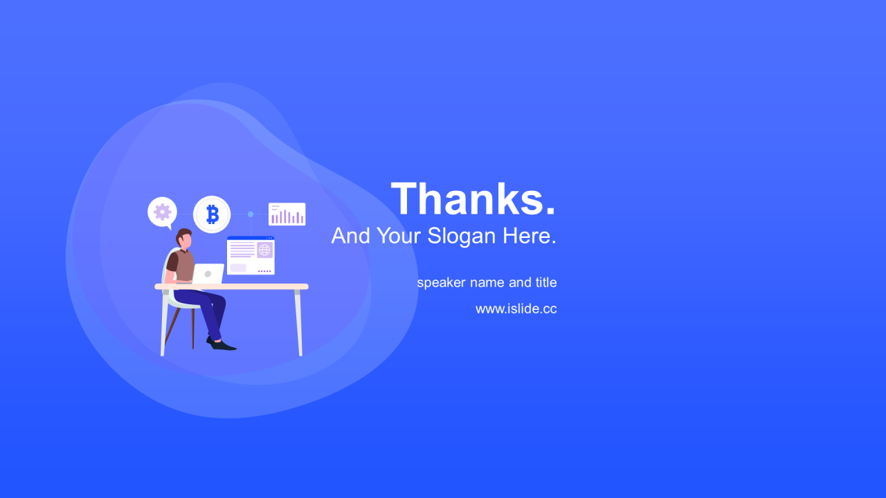 蓝色插画培训课件工作总结PPT案例