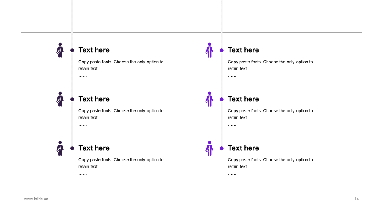 蓝色插画风年终工作总结PPT模板