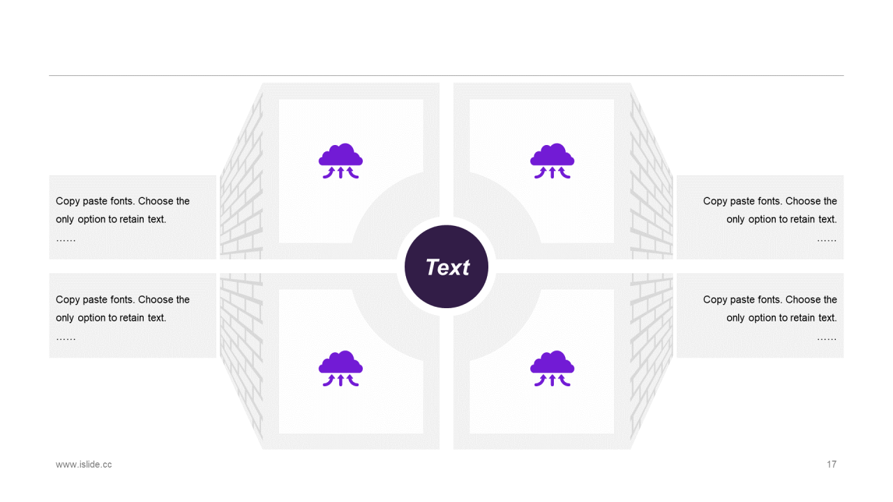 蓝色插画风年终工作总结PPT模板