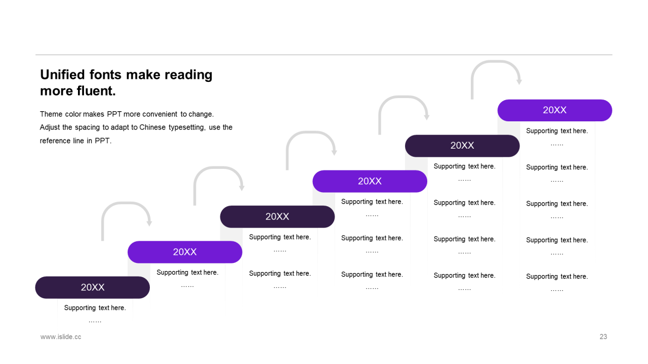 蓝色插画风年终工作总结PPT模板