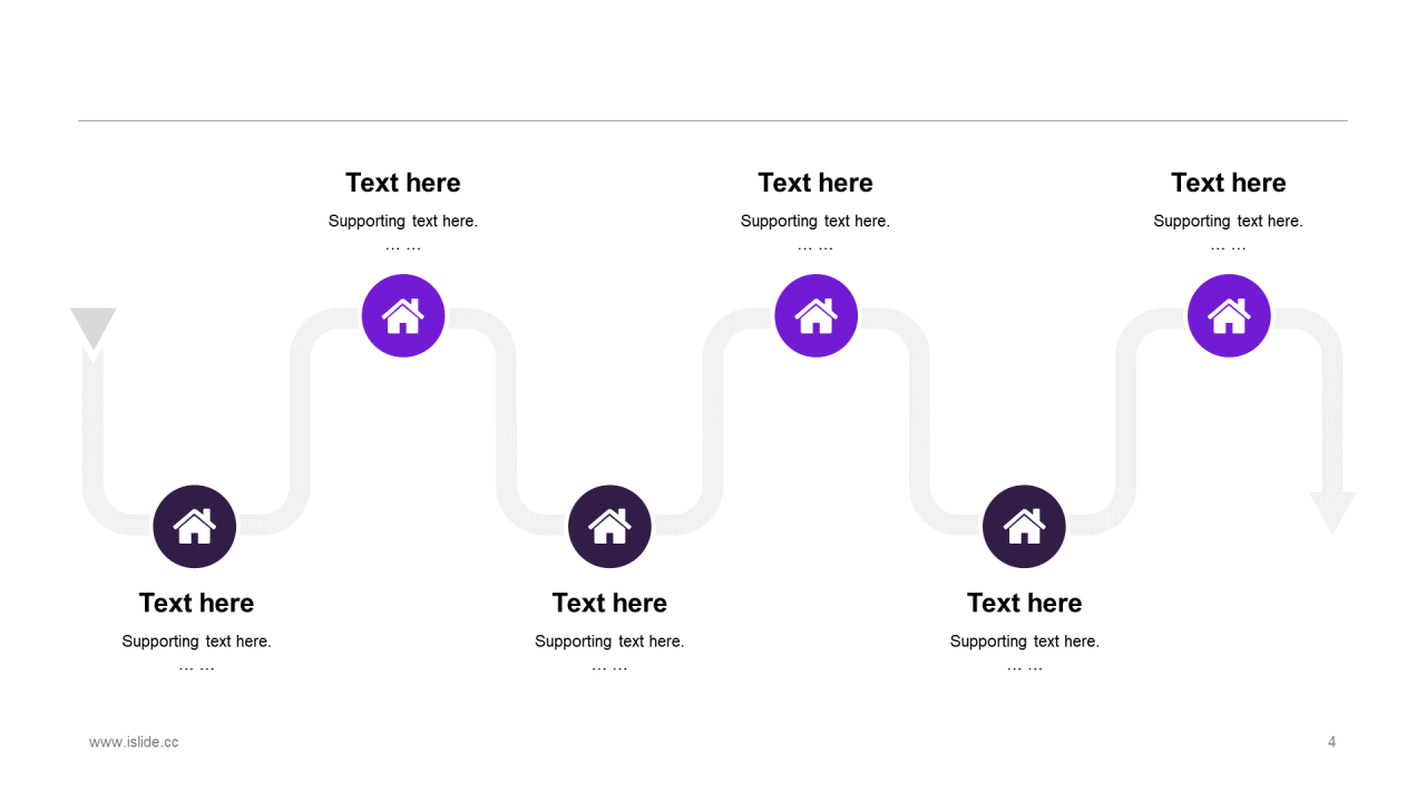 蓝色插画风年终工作总结PPT模板