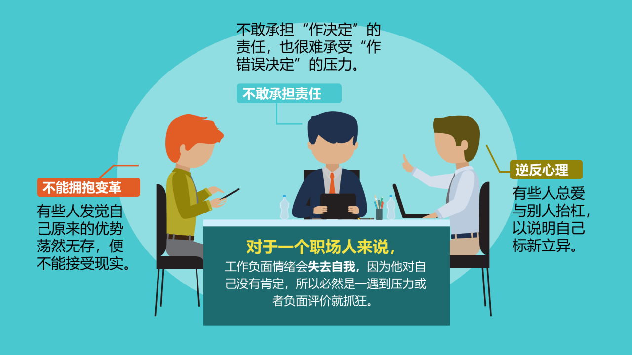 深色插画千万别让老板关心你的情绪