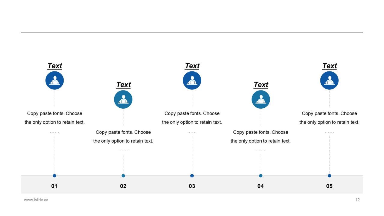 精美蓝色个性扁平化插画工作汇报PPT素材