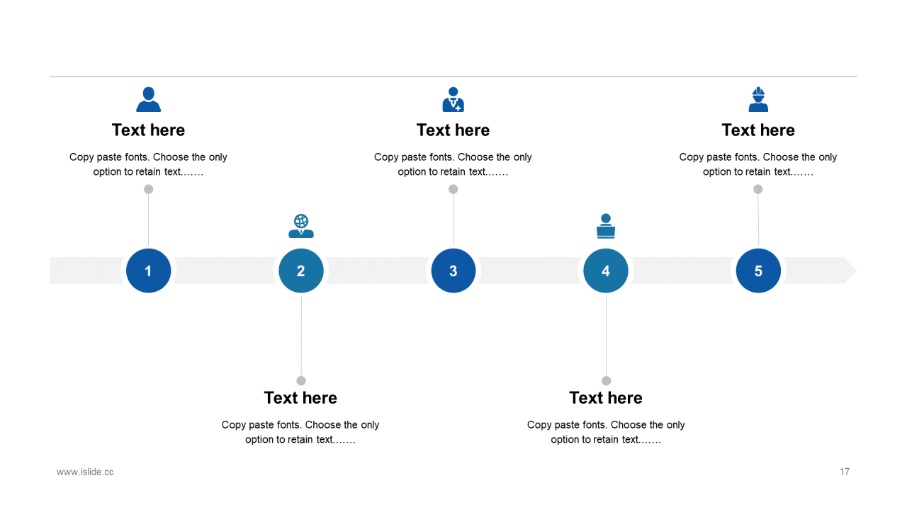 精美蓝色个性扁平化插画工作汇报PPT素材