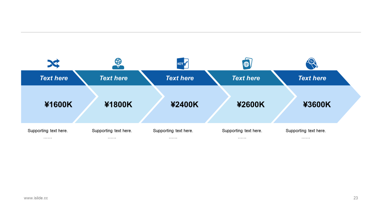 精美蓝色个性扁平化插画工作汇报PPT素材