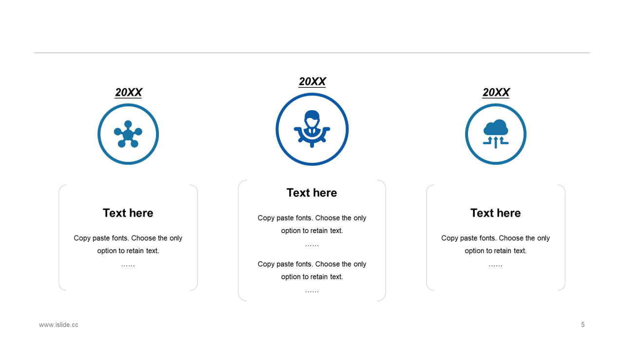 精美蓝色个性扁平化插画工作汇报PPT素材