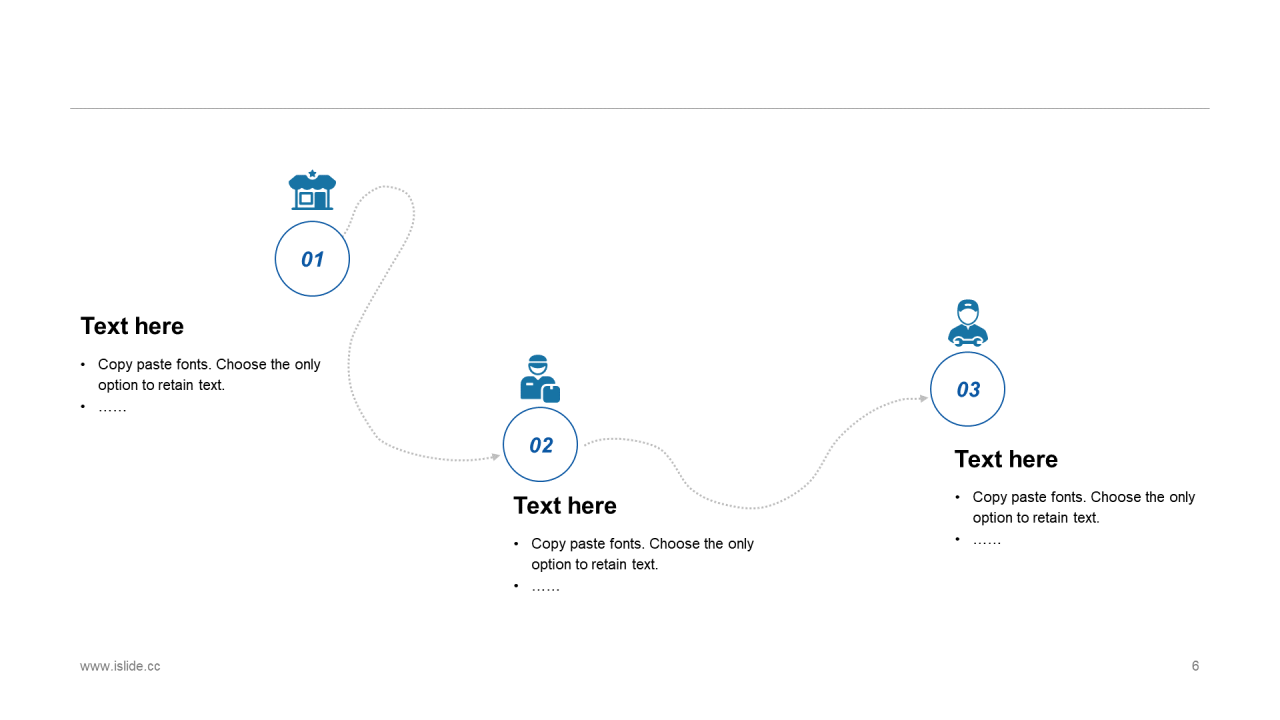 精美蓝色个性扁平化插画工作汇报PPT素材