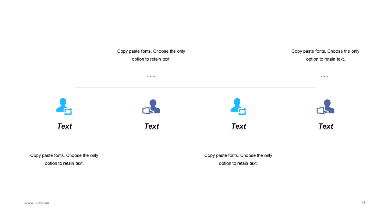 蓝色插画风商务年初计划汇报工作总结PPT模板下载