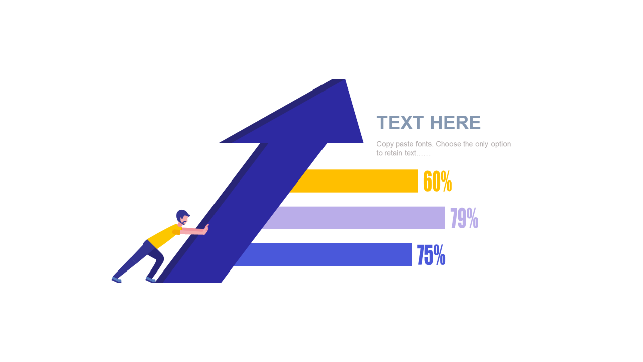 多色商务PPT条形图