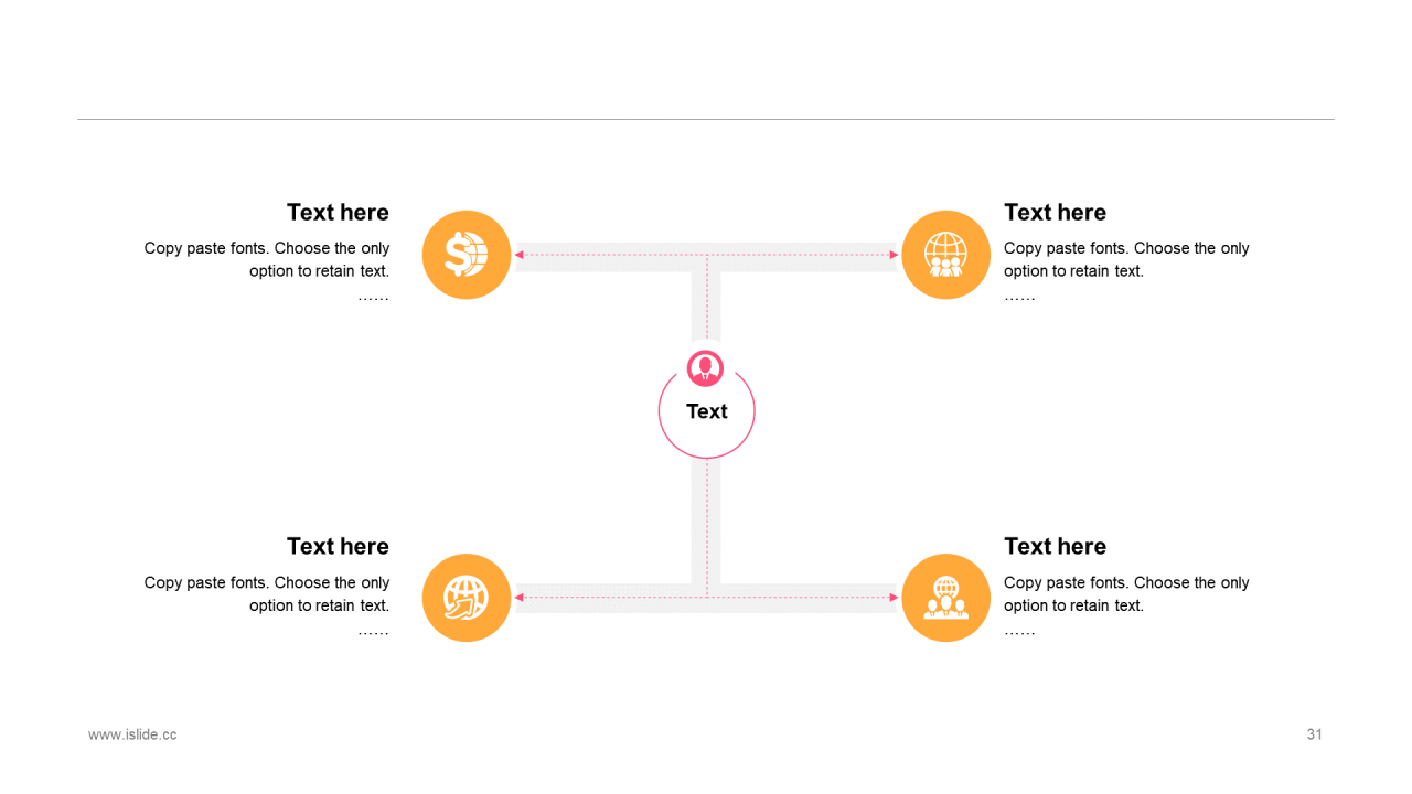 橘色插画创意商务汇报年度工作总结PPT模板