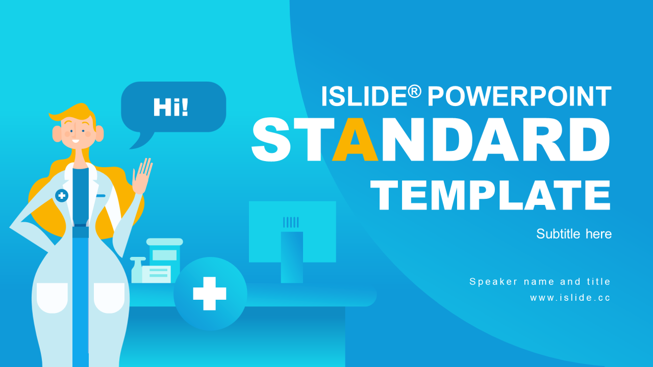 蓝色科技智能医学医疗商业计划书PPT案例