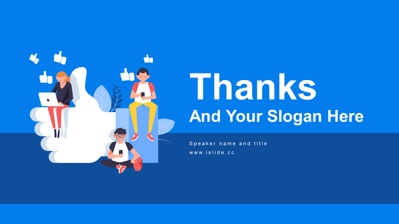 蓝色插画竞聘述职市场营销PPT案例