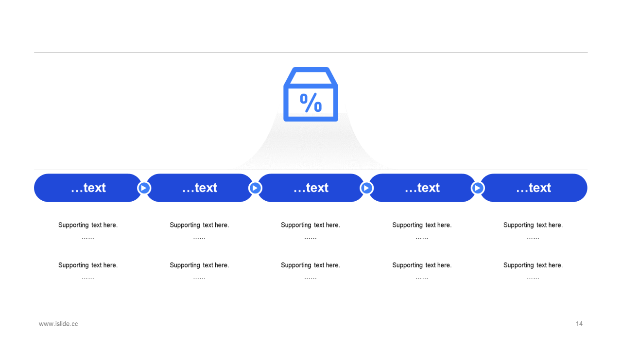 蓝色插画工作总结市场营销PPT案例