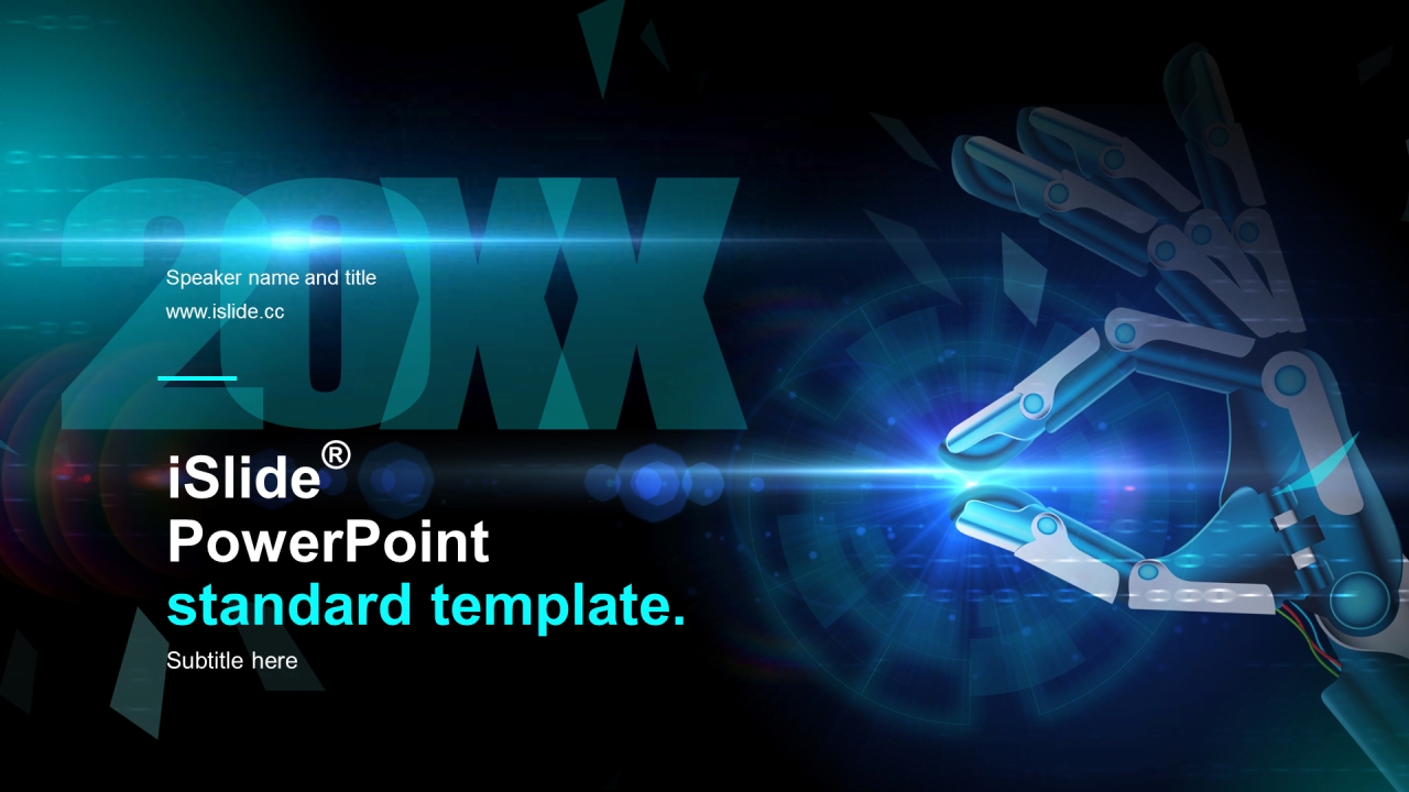 蓝色科技智能市场营销商业计划书PPT案例