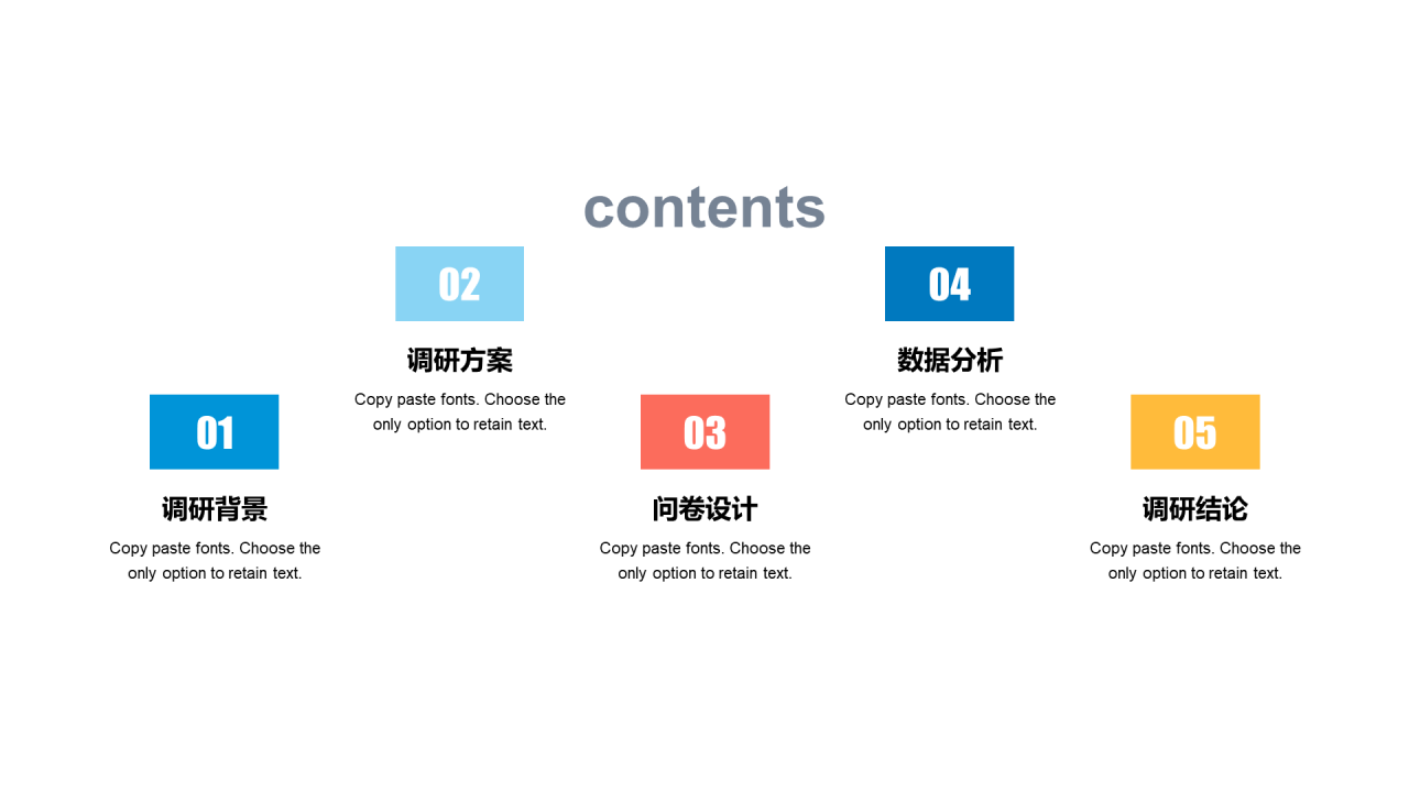 橙色插画风市场调研研究分析报告PPT素材