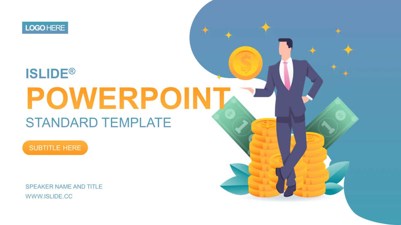 多色插画金融保险银行培训课件PPT案例