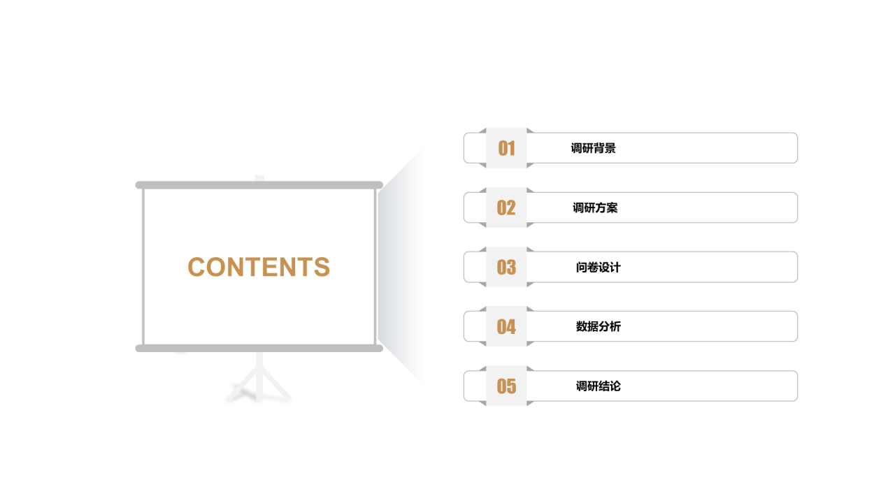 白色商务几何体工作总结PPT案例