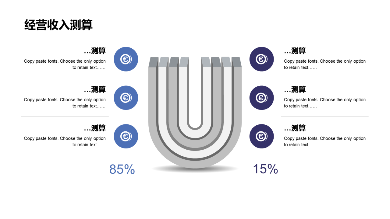 蓝色上海建筑项目预估说明汇报PPT案例