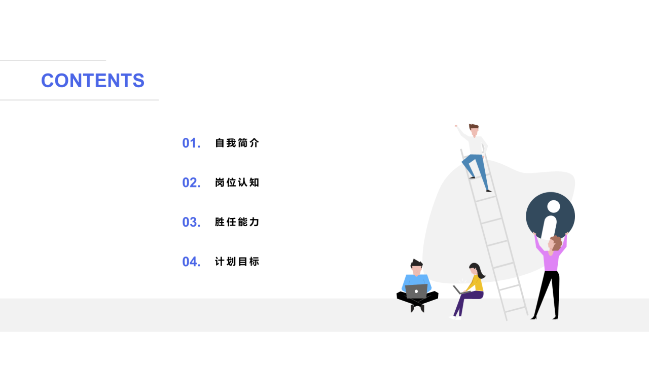 白色创意竞聘述职PPT案例