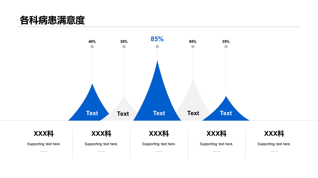 蓝色插画医疗健康中心工作总结汇报PPT案例